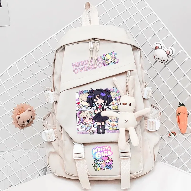 Рюкзак с подвеской для девочек мультяшный вместительный школьный ранец на плечо