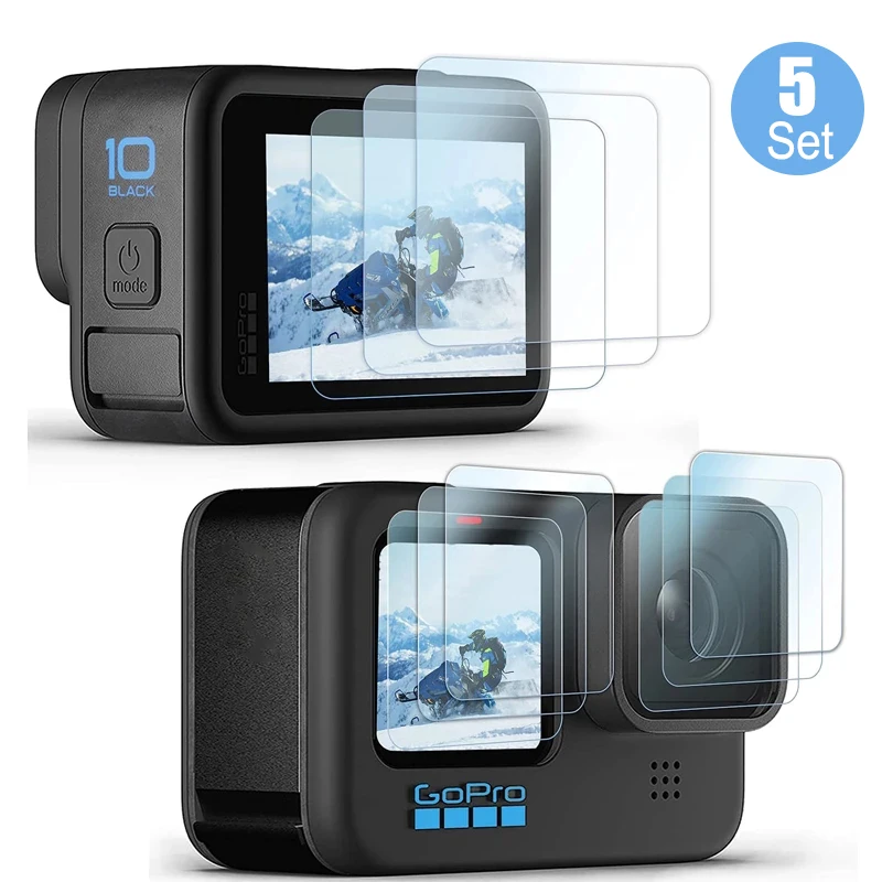 

5-1 комплект, защитная пленка из закаленного стекла для камеры GoPro HERO 10