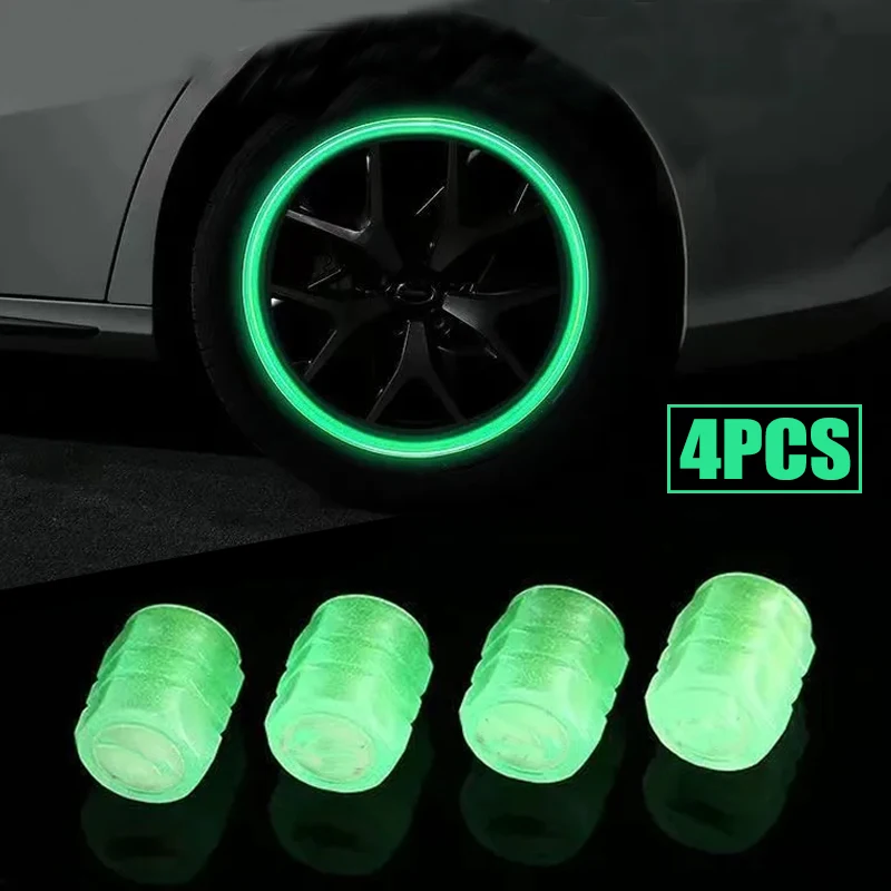 

Luminous Tire Valve Cap Car Motorcycle Bike Wheel Hub Glowing Valve Cover Tire Decoration Auto Styling Accessories Car Valve Cap