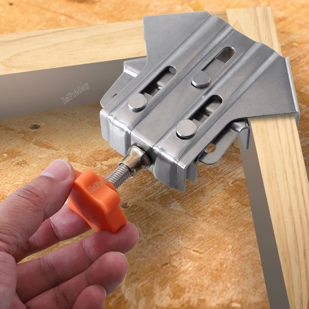 

Stainless Steel Right Angle Clamp Carpenter Splicing Quick Clamp Locator 90 Degree Fixed Clamp Frame Carpenter Clamping Tool