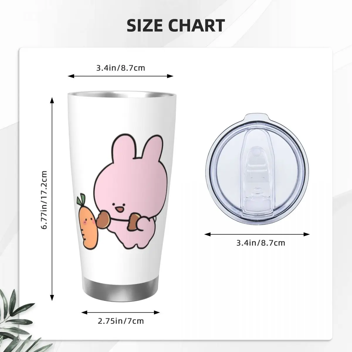 Asamimichaan милая чашка Asamimi на 20 унций большая емкость автомобильная кружка