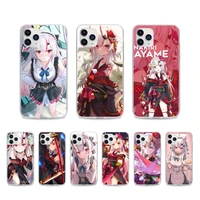 nakiri ayame hololive anime phone case for samsung a12 5g a71 4g a70 a52 a51 a40 a31 a21s a20 a50 a30 s transparent funda