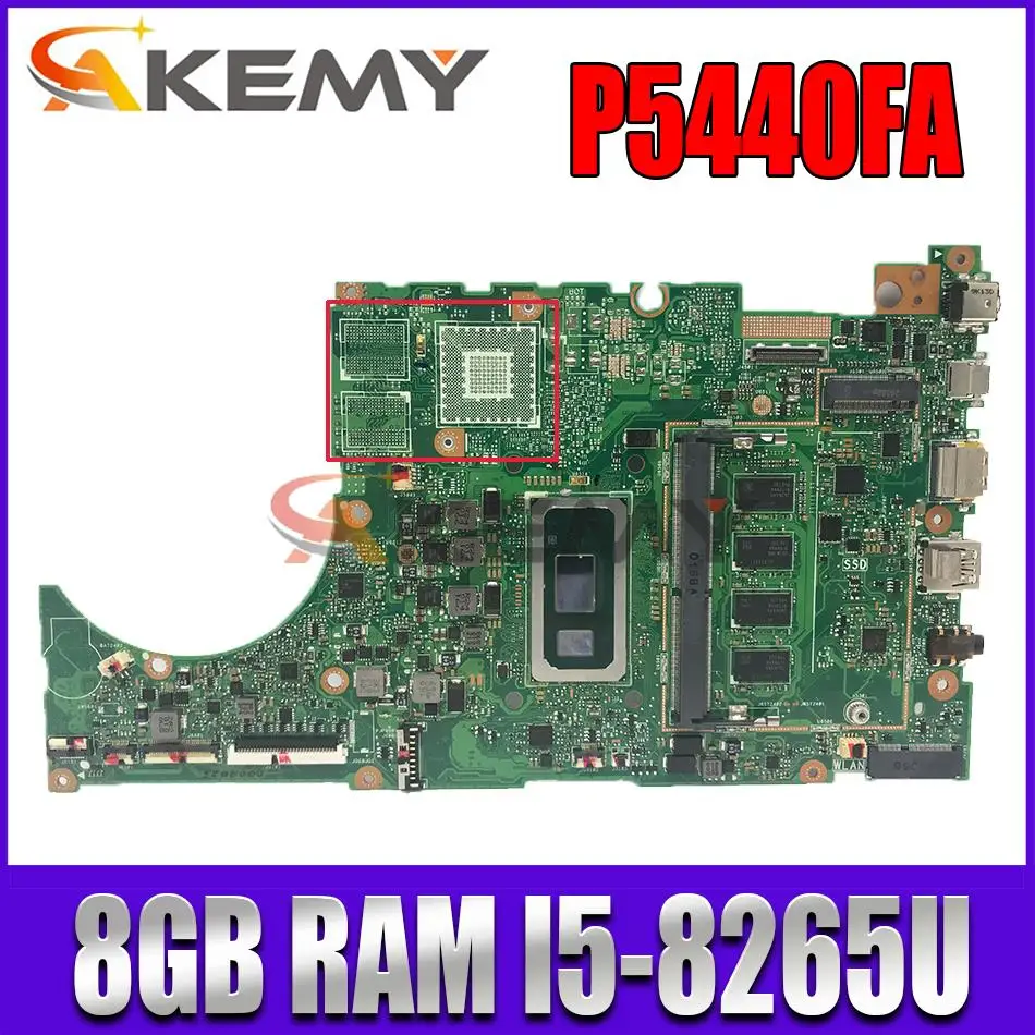 

P5440FA original motherboard P5440 P5440F P5440FA 8GB RAM I5-8265U CPU for asus laptop mainboard
