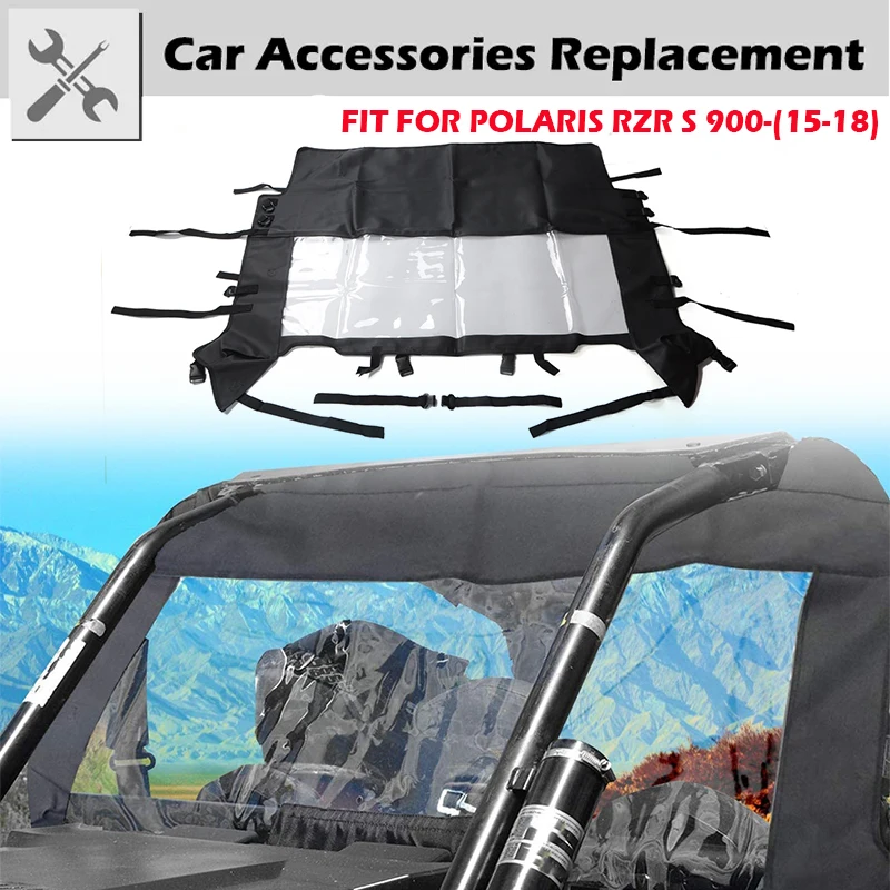 Rhyming Rear Window Shade Soft Cover Canvas Hood Fit For POLARIS RZR S 900 2015 2016 2017 2018 Black Waterproof UTV Accessories