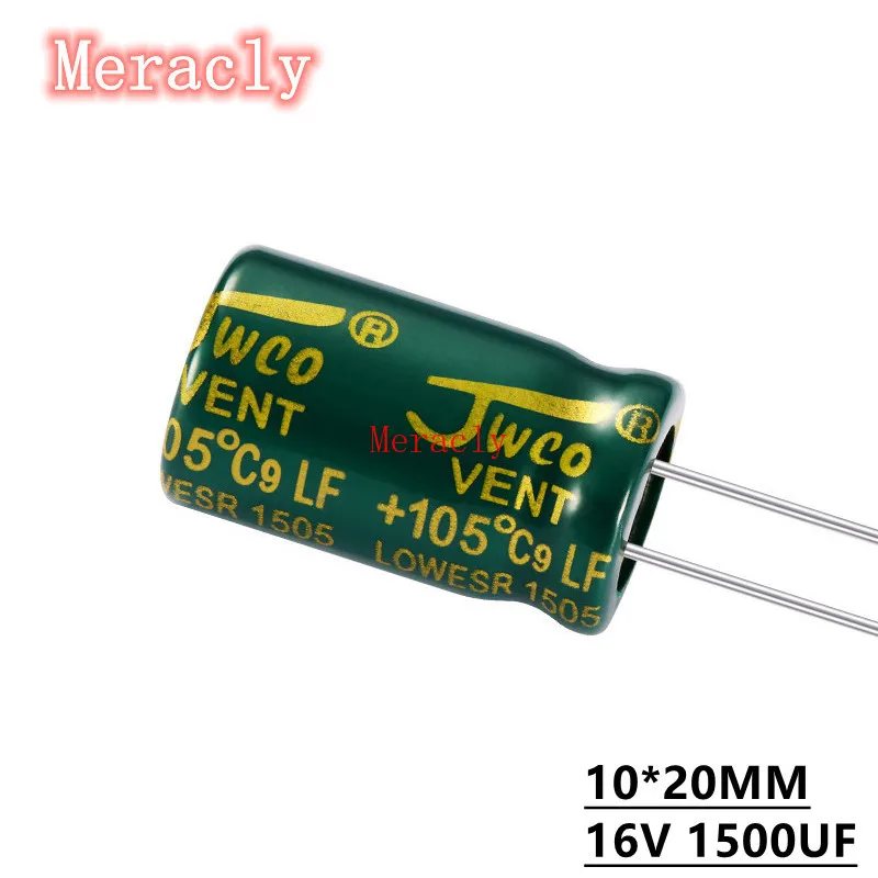 

10PCS 16V 1500UF 20% High frequency low impedance electrolytic capacitor Power supply motherboard High temperature resistance
