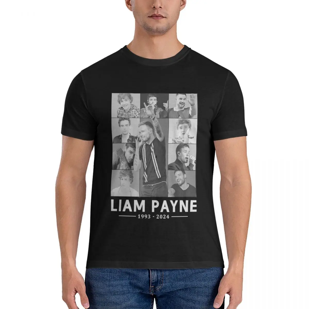 RIP Liam Payne 1993-2024 T Shirt Men's Cotton T-Shirts O Neck Tee Clothing Graphic official-website tops fugees
