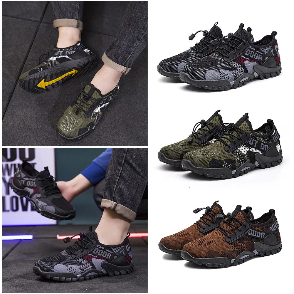 

Men Slip On Upstream Shoes Soft Rubber Water Barefoot Shoes Breathable Quick Dry Elastic Shoelace Nonslip Shoe for HikingCycling