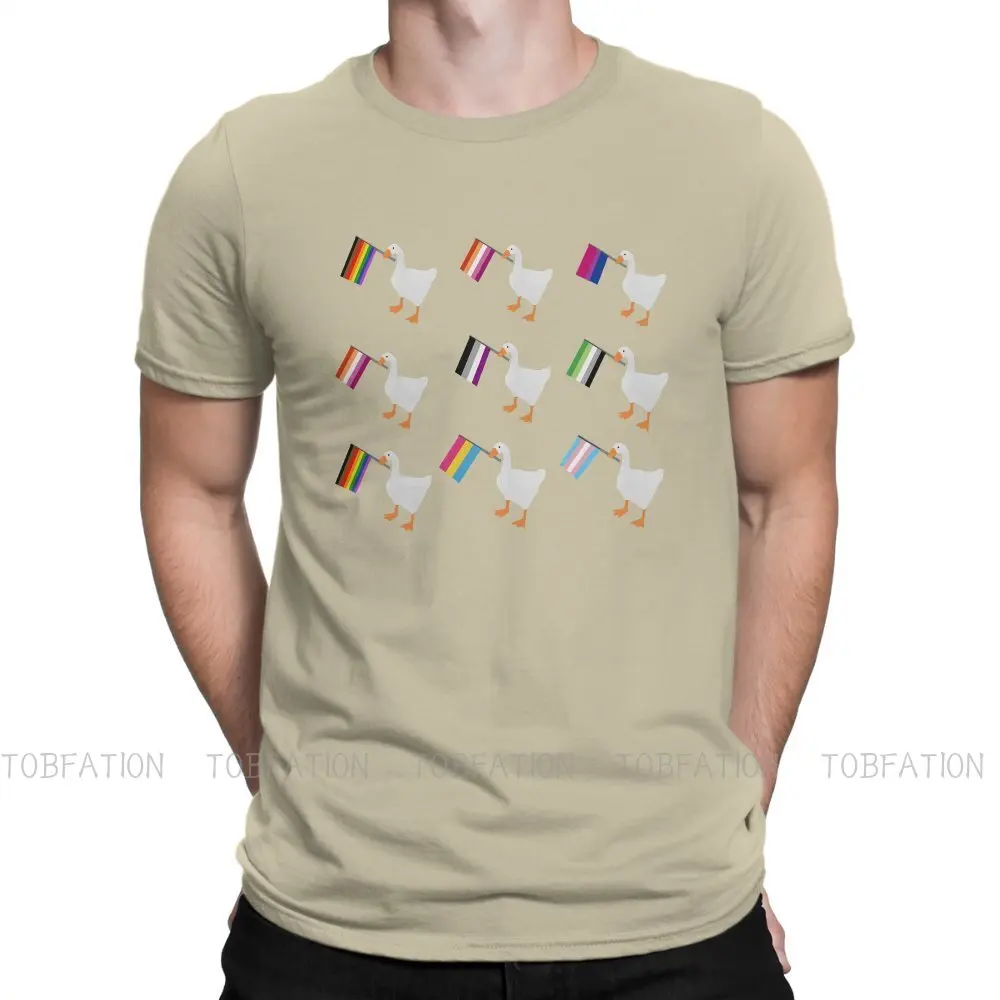 

Flags Hipster TShirts Untitled Goose Game Male Style Pure Cotton Tops T Shirt O Neck Oversized