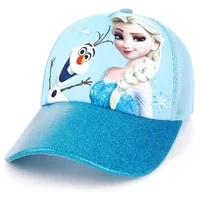 disney princess childrens hat baseball cap mesh cap frozen snow white girls casual hat adjustable breathable outdoor hat