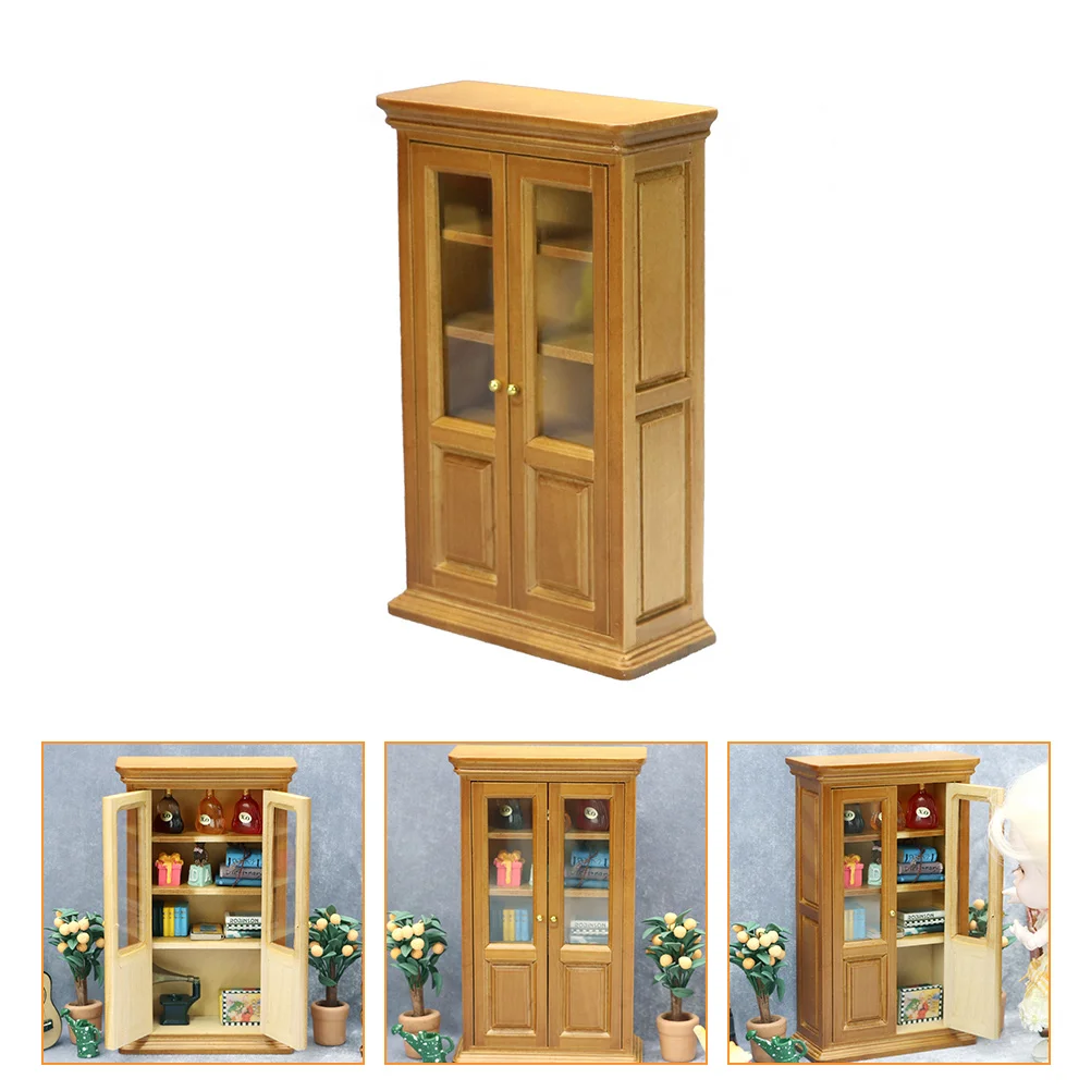 

1Pc Pretty Creative Micro Scene Cabinet House Book Shelf Mini Vertical Bookcase