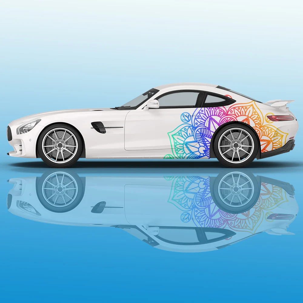Автомобильные наклейки с изображением мандалы для боковой графики аксессуары
