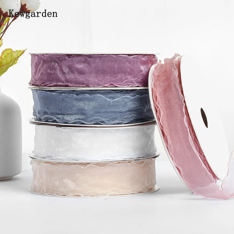 

Kewgarden 2.8cm Organza Ribbon DIY Bows Hair Accessories Gift Flower Packing Handmade Tape Crafts 20 Yards