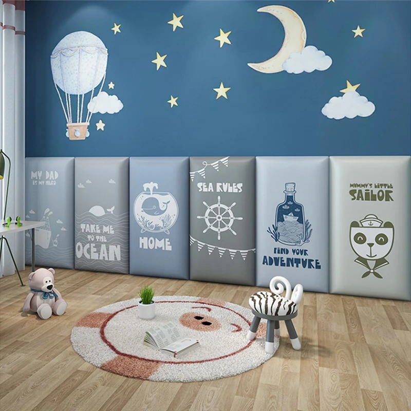 Anti-collision wall sticker headboard soft bag tatami children's room baby bedroom decoration