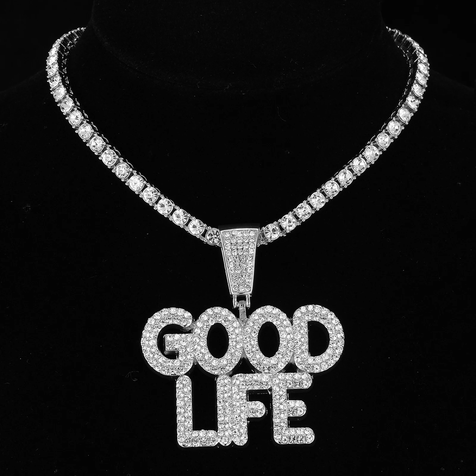 D &amp Z подвеска с надписью GOOD LIFE диаметром 13 мм брикет Майами сверкающие ожерелья