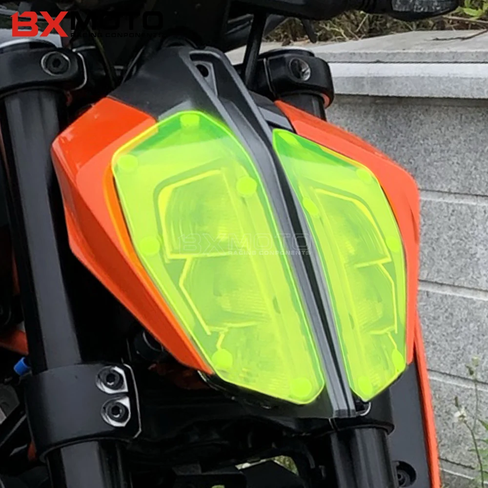 Accessori per lenti dello schermo della copertura della protezione del faro del motociclo per KTM Duke 390 790 2017 2018 2019 2020 2021 parti della pellicola di protezione