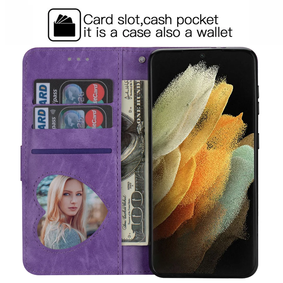 Wallet Leather Glitter Case For Samsung Galaxy S22 Ultra S21 FE S20 FE S10 Plus S9 A03 A12 A13 A23 A32 A33 A51 A52 A53 A71 A72