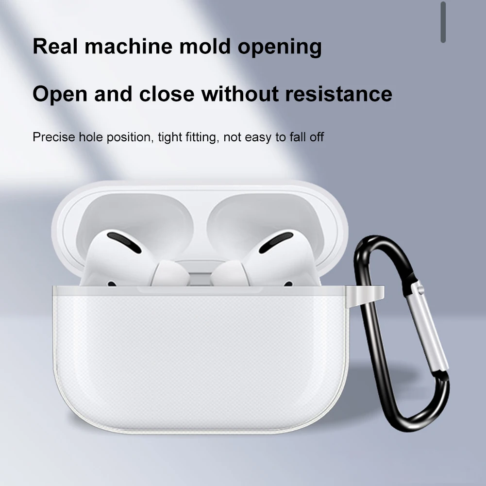 

Водонепроницаемый чехол для наушников прозрачный защитный чехол противоударный с крючком для наушников Apple Airpods Pro 2 Bluetooth