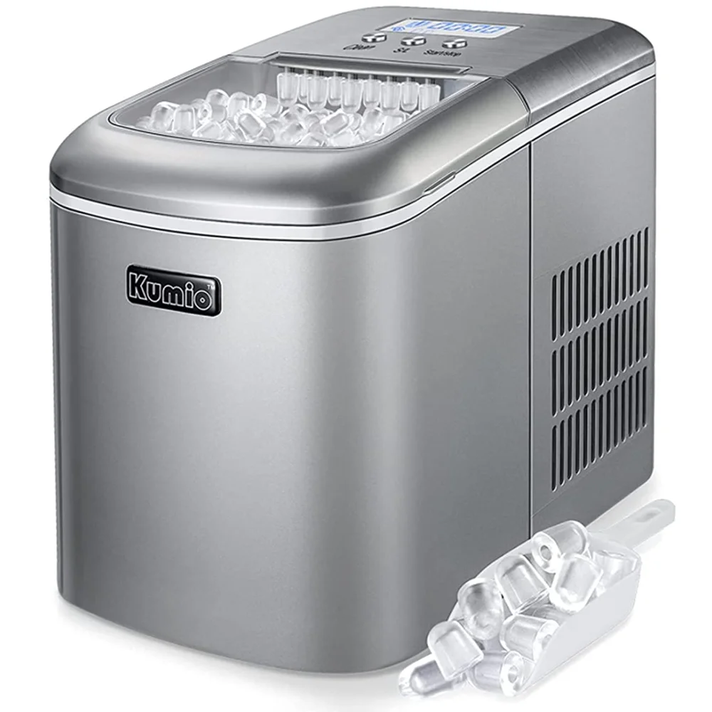 

KUMIO Ice Makers Countertop, Self-Cleaning Ice Maker,2 Sizes of Bullet Ice for Home Kitchen Office Bar Party