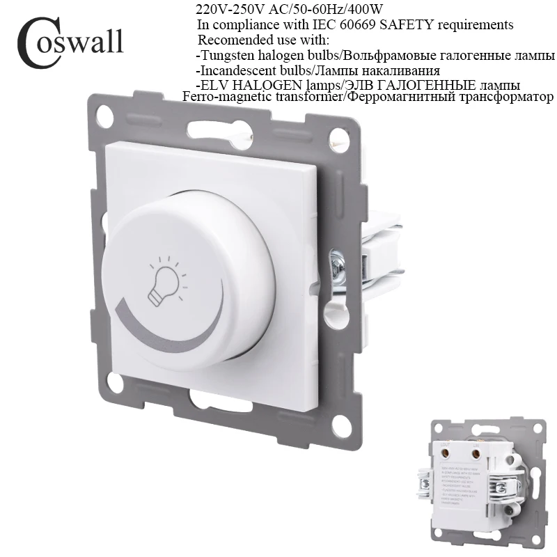 

Настенный сенсорный выключатель Coswall CS-D1-TC белый