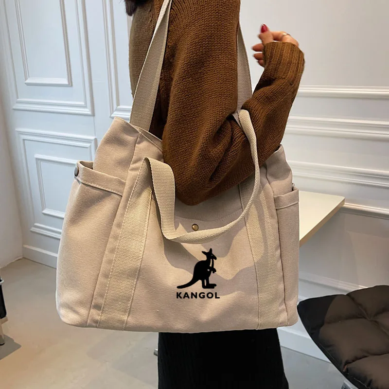 

kangol Large Capacity Handbags Women Canvas Shoulder Bag Fashion Big Tote Casual Design Woman's Bags