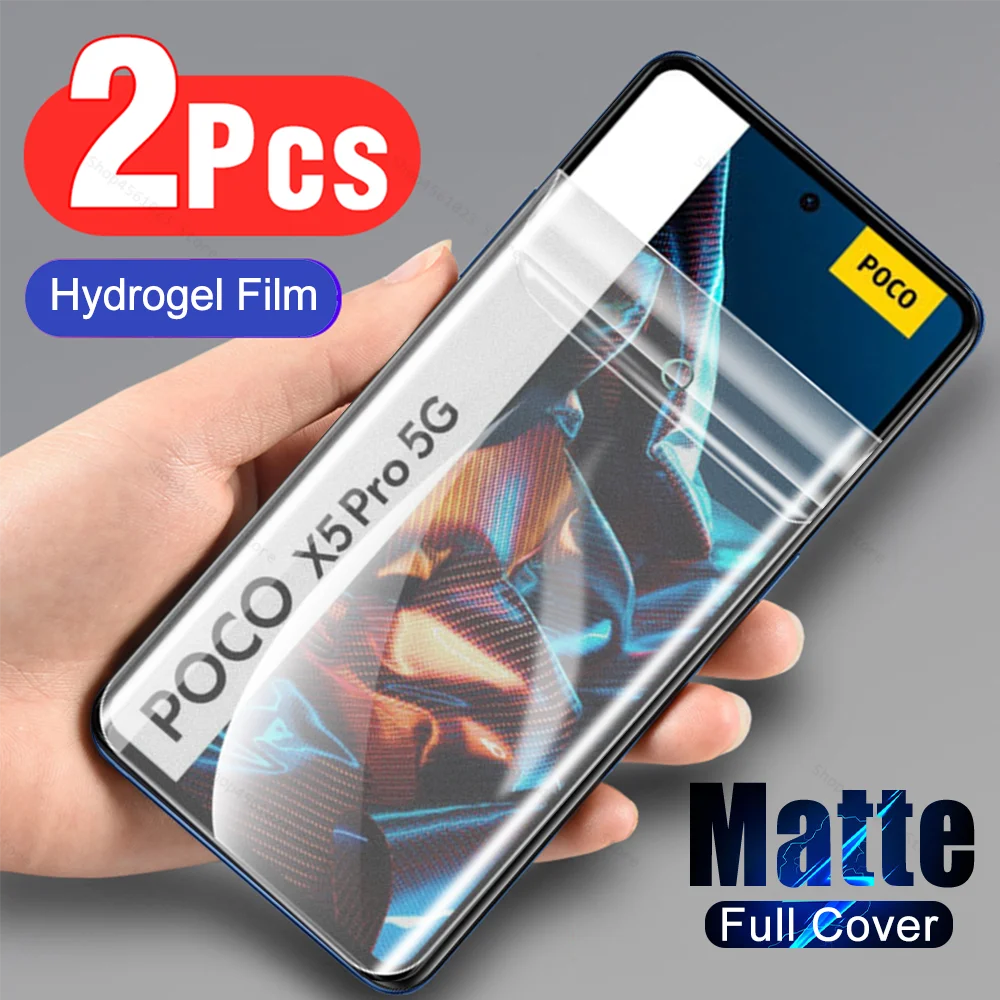 

2pcs For Xiaomi Poco X5 Pro Hydrogel Film Not Glass Poxo Pofo Pocco X5Pro PocoX5Pro 5G 6.67'' Matte Full Cover Screen Protector