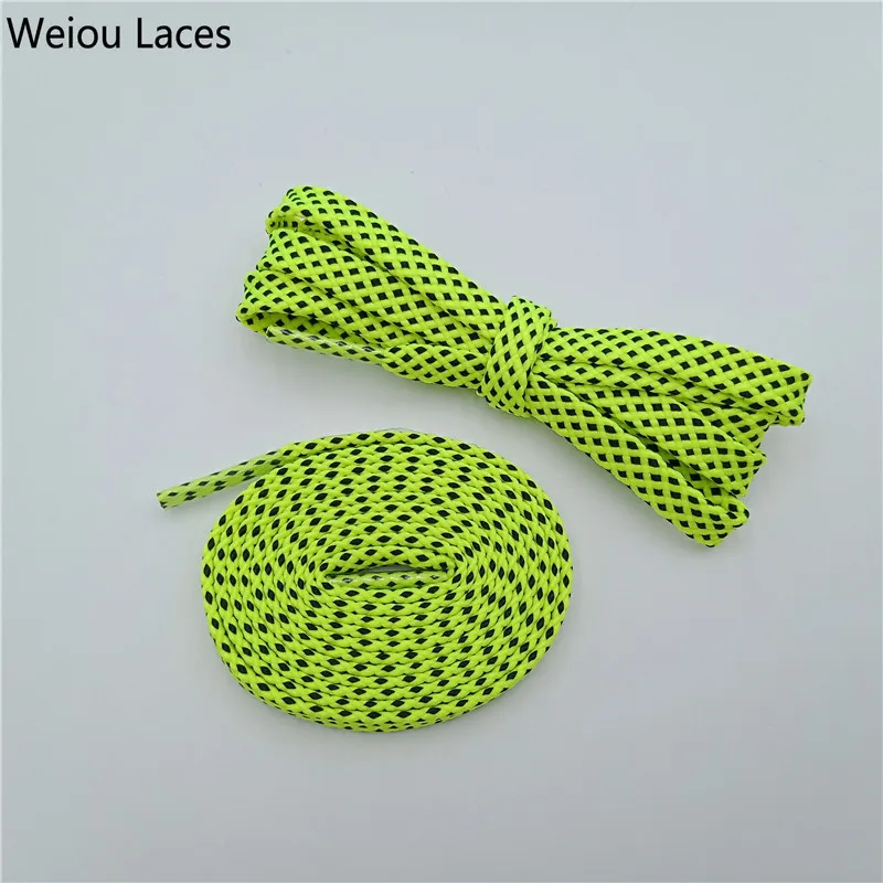 (30Pairs/Lot) Weiou New Stylish Double Layer Canvas Flat Shoelaces Designer Hiking Boot Laces Polyester Web Pattern Shoestrings