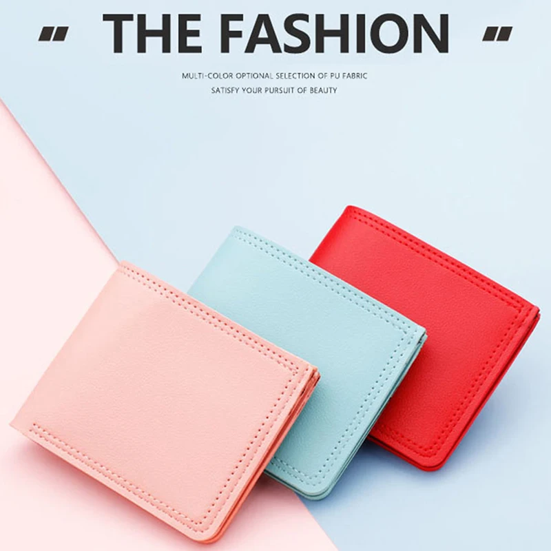 

Women's Wallets, Card Bags, Fashion Leather Bags, Ladies Bags, Women's Wallets, Ultra-thin Zipper Clips, Buttons, Korean Wallets