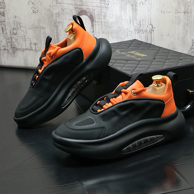 

2023 Spring Autumn Teenagers Daily Dress Sport Casual Men Shoes White Black Hombre Fashion Heightening Effect Shoes Luxury Brand