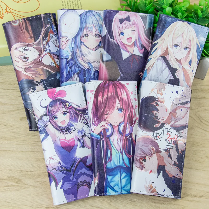 

Tokyo Ghoul Sword Art Online toy DATE A LIVE Anime Printed PU Leather Creative Cartoon Long Coin Purse Card Holder Wallet