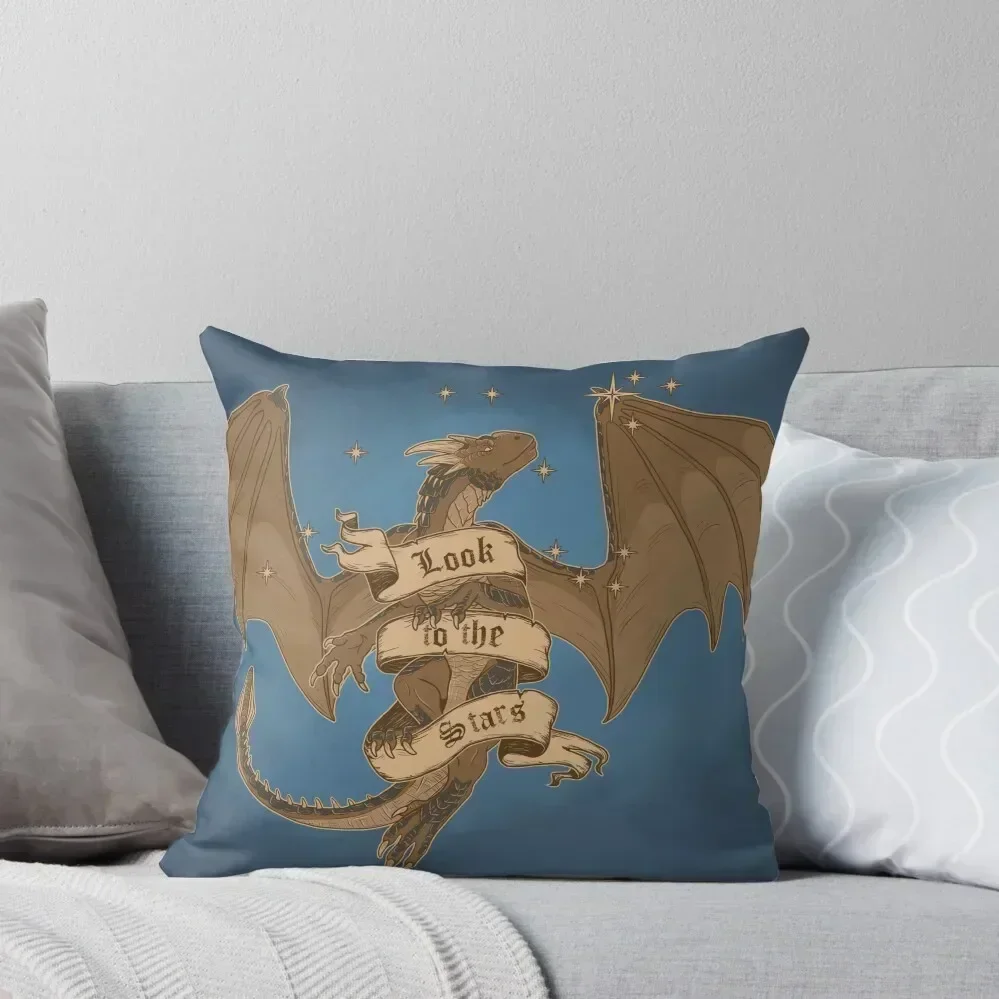 Dragonheart Draco Look To The Stars Fan Art Print Подушка для дивана Чехлы подушек Декоративные