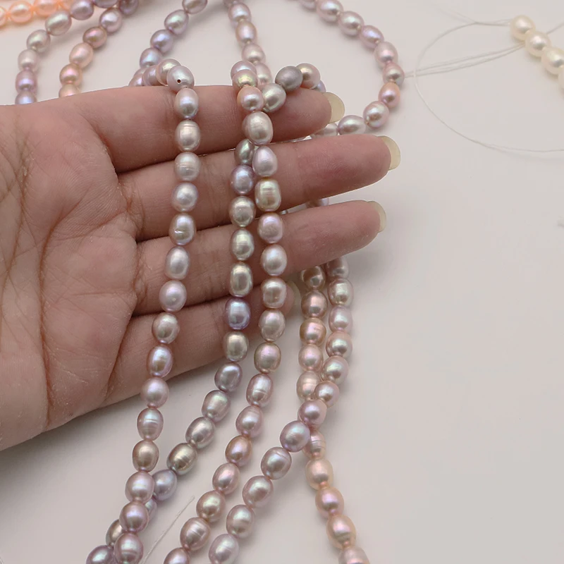 

48pcs/Lot 6-7mm purple meter Natural Freshwater Pearl Beads High QualityFor Jewelry Making DIY Necklace Bracelet