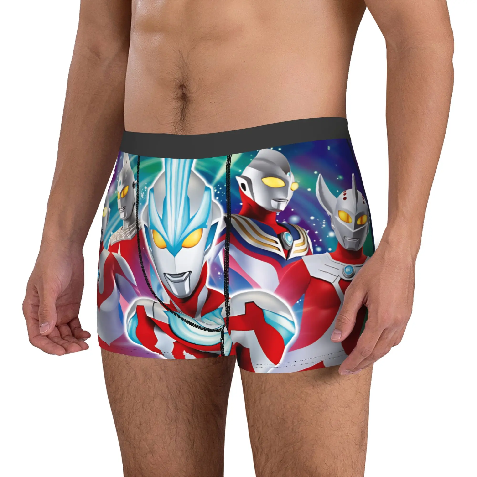 Фото Модные мужские трусы-боксеры Ultraman Ginga Legend Tiga Ultraseven Taro, удобные трусы-боксеры, нижнее белье №2