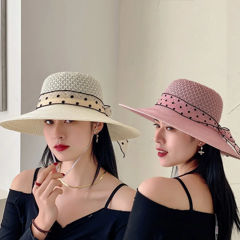 

Summer Hats For Women Outdoor Beach Hats Korean Sun Protection Straw Hat Female Wide Brim Hat Ladies Hats And Caps Gorro