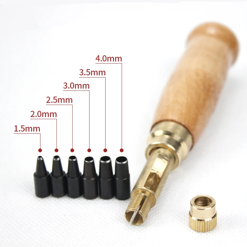 

Automatic Belts Punch Replaceable Mute Rotary Punching Punchers Leather Punch Craft Tool Leather Tool Hole Punch Screw Drill Tip