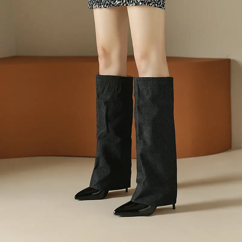 

Джинсы с острым носком, на шпильке, размеры 34-48