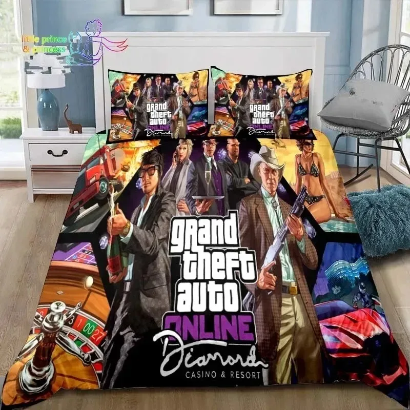 3D Print Grand Theft Auto GTA Game Gamer Bedding Set Single Twin Full Queen King Size Bed Aldult Kid Bedroom