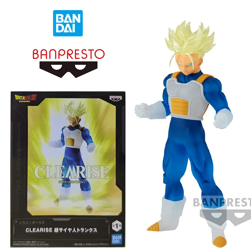 Bandai Banpresto Dragon Ball Z Clearise Super Saiyan Trunks 18Cm Original Anime Figure Model Toy Birthday Gift Collection