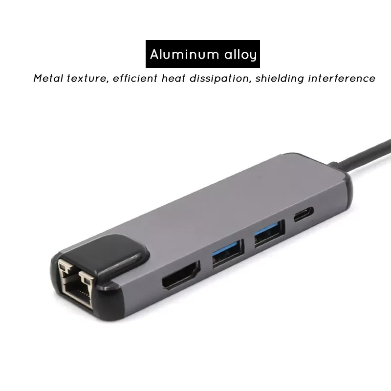 USB-концентратор с портами USB Type-C и RJ45 совместимый HDMI |