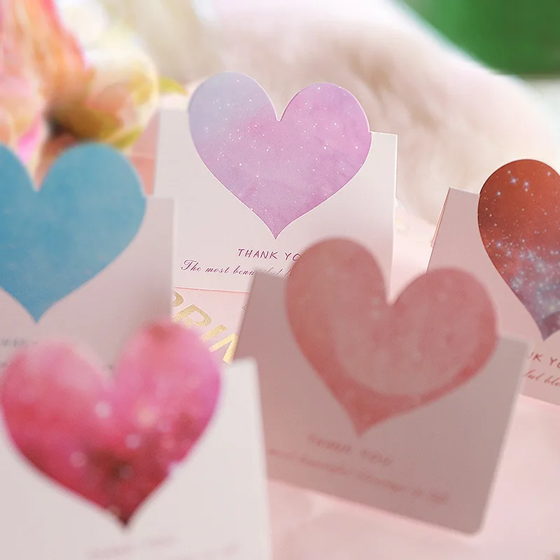 Поздравительная открытка в форме сердца с конвертом 10 шт./лот |