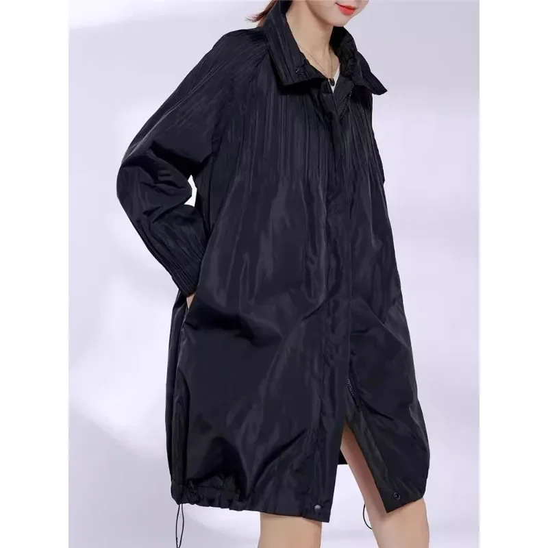 Плиссированная женская куртка Miyake осенне-зимняя новая хлопковая с