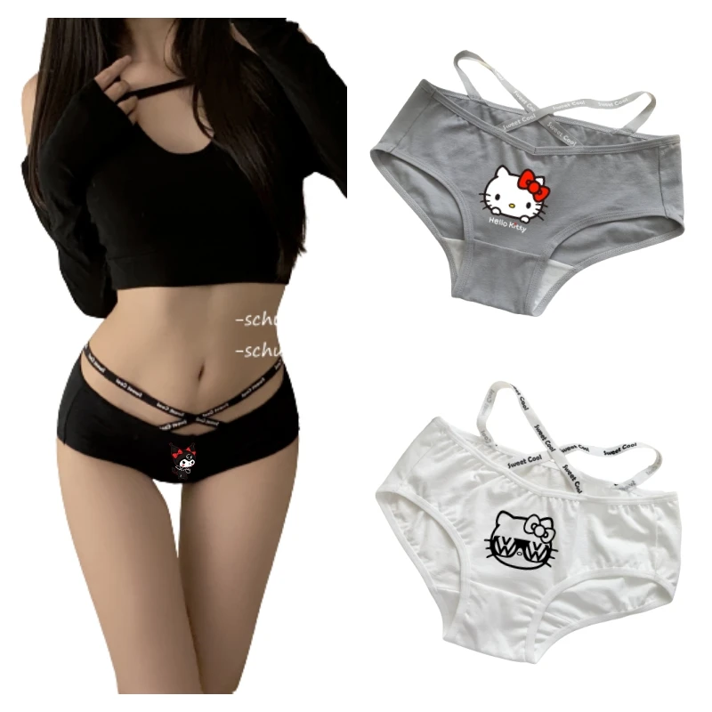 

Kawaii Hellokitty Panties Cartoon Sanrios Kuromi Japanese Girly Style Comfortable Breathable Briefs Cute Student Anime Underwear