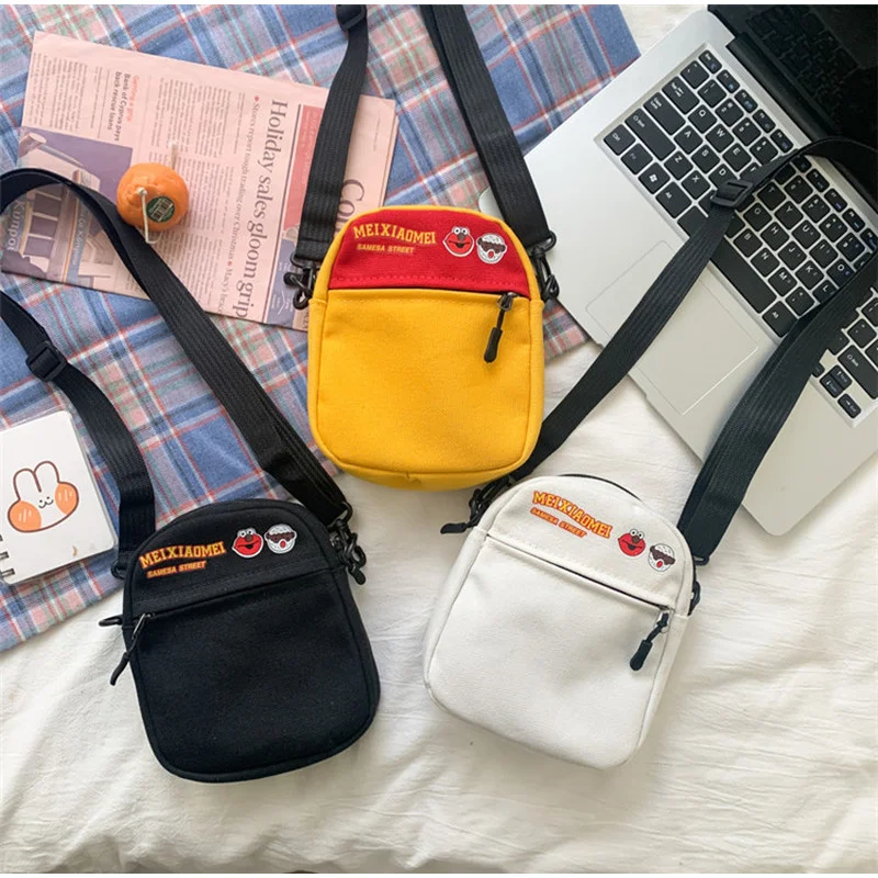 Холщовые сумки через плечо для женщин Повседневная маленькая сумочка на ремне