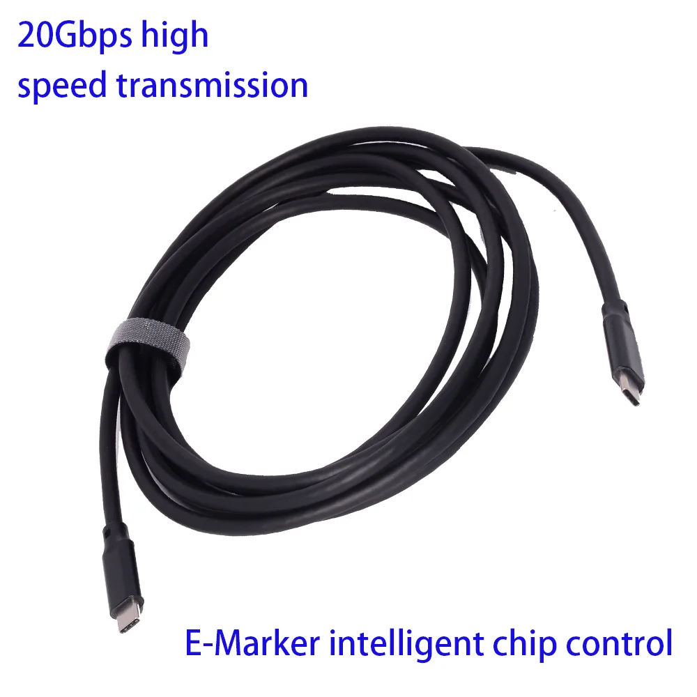 Кабель для передачи данных USB 3 2 Gen2 Type-c папа-папа 100 Вт 5 А чип быстрой зарядки