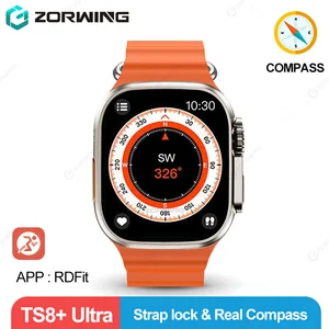 Imported TS8+ Ultra Smart Watch Men 49mm Compass NFC Smartwatch Motion Track 173 Sport Mode Fitness Watch for