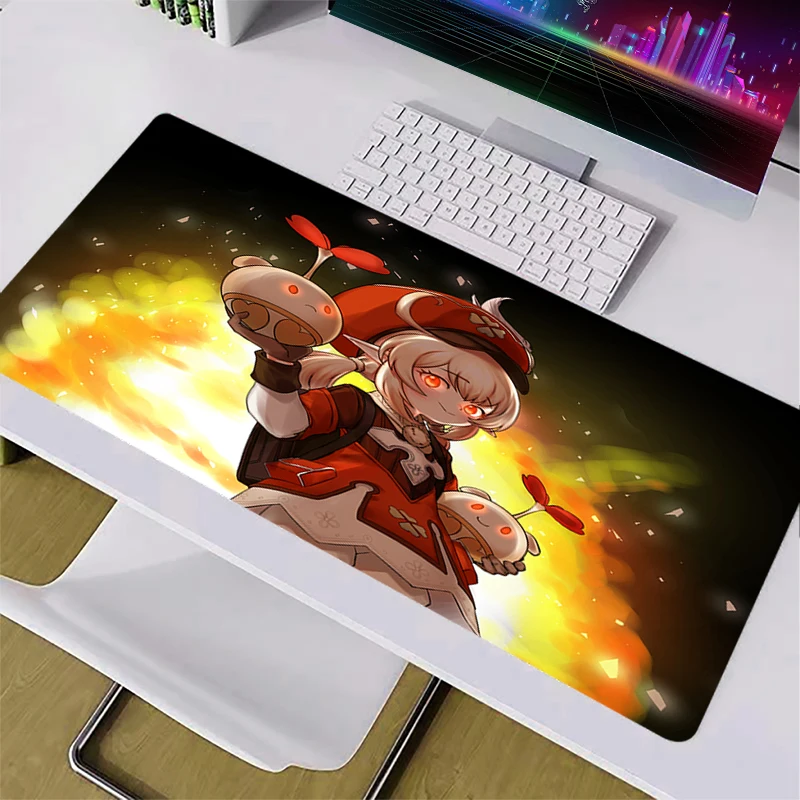 

Коврик для мыши 900x400 Klee Genshin ударопрочные Компьютерные аксессуары настольный протектор коврик для мыши крутой Противоскользящий коврик для...
