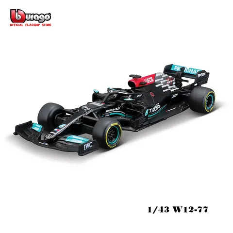 Bburago 1:43 2021 Mercedes F1 W12 E Performance #44 #77 роскошная модель автомобиля из сплава, литые модели автомобилей, коллекционная игрушка, подарок