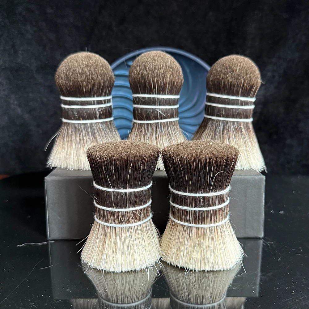 Фото Щетка для бритья GDMG BRUSH SHD, натуральные черные волосы, узелковая или веерообразная форма, инструмент для барбершопа с пеной. №4