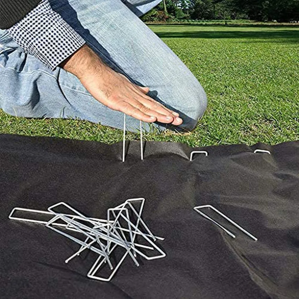 

Garden Greening Ground Nails Hooks Pegs Gasket 30pcs Gazebo Metal 150/200mm Artificial Turf Fixation Plant Fixation