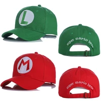 super mario fashion baseball cap embroidery visor mario brothers cartoon anime figures game character cap cosplay hat kids gifts
