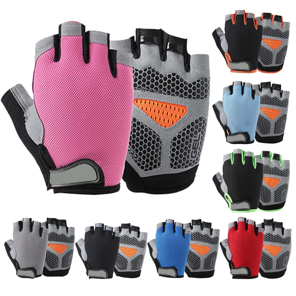 Профессиональные велосипедные перчатки с открытыми пальцами для мужчин и женщин